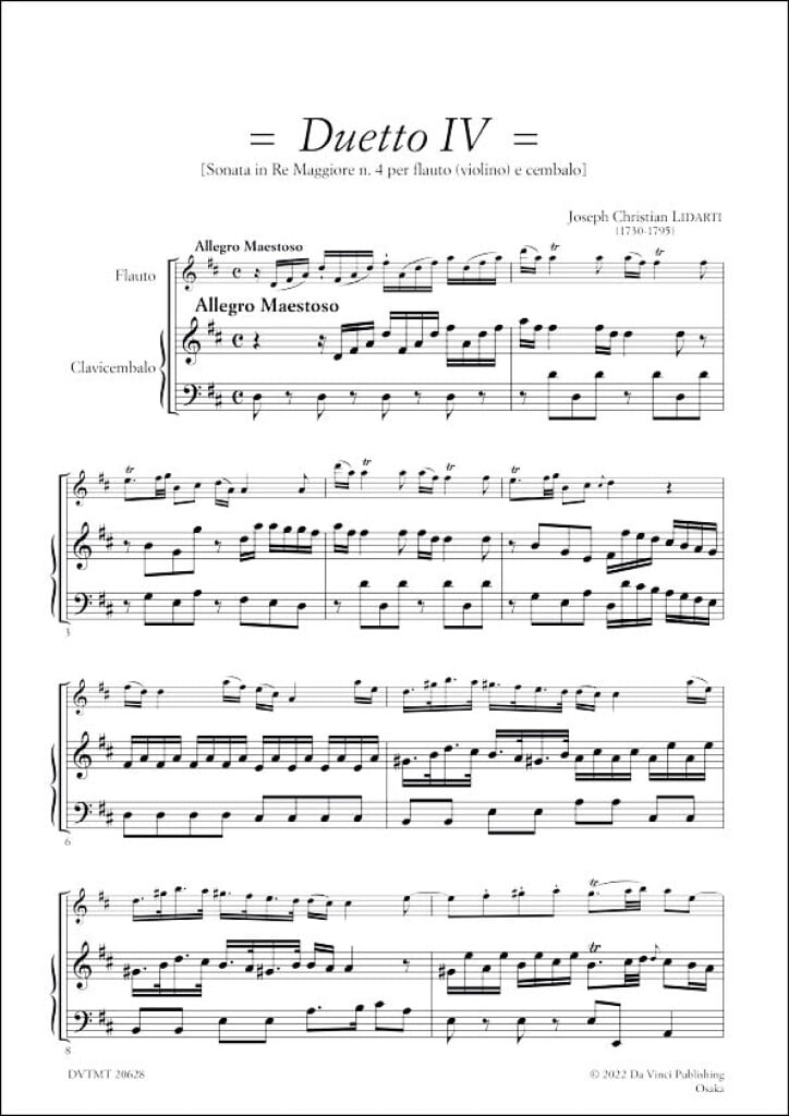 6 sonate Vol.II, per flauto e cembalo